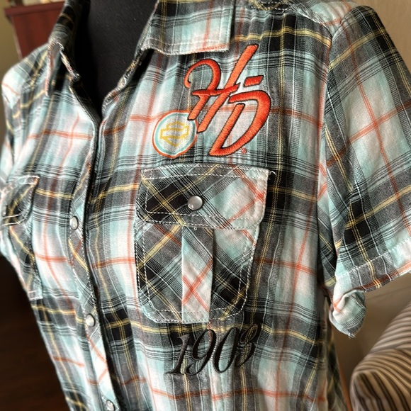 EUC Harley button down with pearl snaps. - Picture 2 of 4